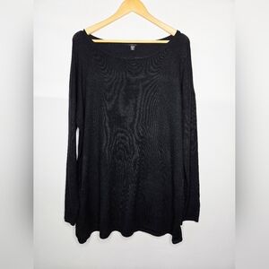 Women's Cyrus black tunic, scoop neck sweater. Size XXL.